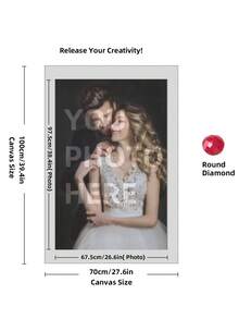 定制 5D DIY 钻石画套装,尺寸可选 - 个性化您的照片、圆形钻石、亚克力工艺、独特的定制照片礼物 - 非常适合家居装饰和情人节 - 彩色 - 查看 23