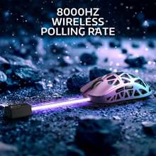 ATTACK SHARK ATTACK SHARK R2 kabellose Gaming-Maus, superleichte Magnesiumlegierung, PAW3950 42.000 DP optischer Sensor, 8.000 Hz Abtastrate, 2,4G/BT/Kabel programmierbare Maus für PC/Win Gamer