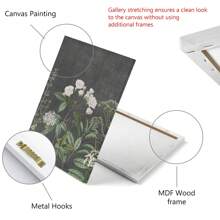 Conjunto de 3 obras de arte en lienzo con diseño floral y botánico - Arte de pared enmarcado, pinturas de tema moderno aptas para sala de estar, dormitorio, oficina en casa