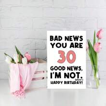 1Pc Funny 30th Birthday Card For Men Women, Happy 30th Birthday Card For Friend Brother Sister, 30 Years Old Birthday Greeting Card, You're 30 I'm Not, Envelope Included, School Supplies,Back To School