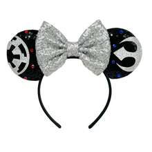 Star Wars Glitter Headband, Rebel Vs Empire Ear Headband, Cosplay Decorative Headpiece, Theme Park Costume Accessory - 黑色 - 查看 1