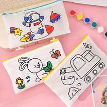 18pcs Colorable Pencil Case: Ideal For Wax Crayon Party Bags, Small Gifts And Decorations - No Batteries Required, Random Color/Style,Back To School,Stationery - Multicolor - View 9