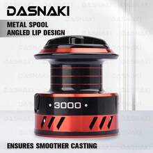 DASNAKI 13+1BB All-Metal Spinning Reel, 5.2:1 Gear Ratio, EVA Handle, Surf Fishing Reel - Red - View 5
