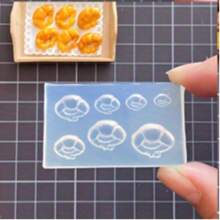 1 Set 16pcs Mini Food Silicone Mold Kit, Suitable For DIY Resin & Clay Craft - Mini Pendant/Decoration Maker, Designs Include Croissant, Macaron And Cream Puff - White - View 18