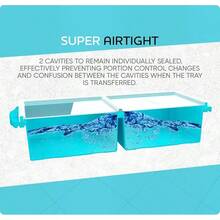 Silicone Freezer Tray With Lid - Soup Freezer Container Molds - Large Ice Cube Tray- Makes 8 Perfect 1 Cup Portions Cubes, 2-Pack Freezer Storage  Soups  Meal Prep - Oven  Dishwasher - - 2杯,紅色 - 查看 3