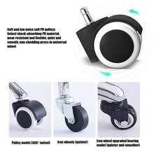 Taburete rodante redondo Taburete giratorio regulable en altura con reposapiés y ruedas Taburete con ruedas elevadoras - Blanco - Ver 3