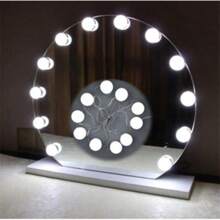 Kit 10 Led Mirror Light Bulbs Dressing Table Makeup 3 Colors