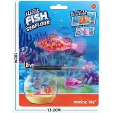 电子宠物玩具鱼，自动移动鱼玩具，防水 LED 闪光电子鱼，可加速和减速，逼真的鱼尾摇摆（鱼的颜色随机） - 彩色 - 查看 10