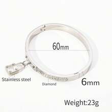 1pc Fashion Luxury Charm Stainless Steel Gold Silver Rose Gold Lock Bracelet Suitable For Women's Daily Wear