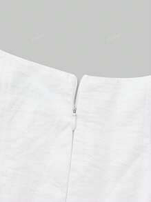Spring/Summer French Minimalist Style White Camisole Dress, Women High-End Sense Slimming Square Neck Waisted Sleeveless Backless Vintage Fitted Sexy Slip Dress