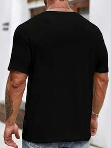 Round-Neck Printed Short-Sleeved T-Shirt, Made Of Comfortable And Breathable Material, A Casual Sporty Style Men's 100% Pure Cotton Street T-Shirt