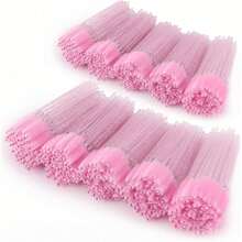 10/50/100 支一次性睫毛膏棒散装睫毛膏刷眼部黑色喷雾化妆涂抹器睫毛膏棒延长睫毛，黑色日，水晶棒眼部黑色刷，嫁接化妆眼部黑色刷，尼龙便携式水晶棒，洋葱粉眼部黑色卷， - 粉色 - 查看 2