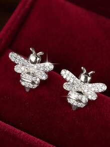 1 Paar wunderschöne Kubikzirkonia Bienen Ohrstecker für Frauen, geeignet für Hochzeit, Verlobung, Jahrestag, Party, Schmuck, Valentinstag Geschenk