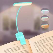 Local Delivery--19 LED Rechargeable Book Light For Reading In Bed With Memory Function- Eye Caring 3 Color Temperatures,Dimming Brightness,80 Hrs Runtime Lightweight Clip On Light For Book Lovers - 藍色 - 查看 1