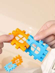 50/100/130pcs Colorful House Building Blocks, Large Blocks, Children's Room Decor House Blocks, Tabletop Game Enlightening Creative Toys, DIY Assembly Toys, Birthday Gift