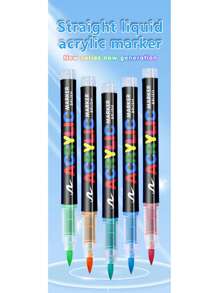 Set Of 60 Acrylic Paint Pens - Vibrant, Stackable Colors For Rock, Wood, Plastic And Fabric Art - Ideal For DIY Crafts, Office And School Supplies - Easy To Use School Supplies,Back To School
