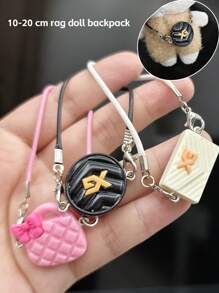 1 Stück/10-20cm Puppen Umhängetasche, Mini Puppenhandtasche, geeignet für Umhängedekoration, exquisit vintage klassische Tasche, Rucksack Accessoire, Puppenhaus Mini Taschenhänger!