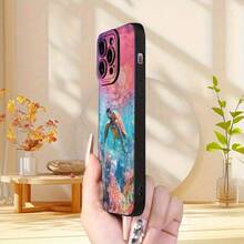 Creative Cute Turtle Print Mobile Phone Case For Iphone 15 14 13 12 11 Xs XR X 7 8 Plus Pro Max Mini - màu đen - Xem 8