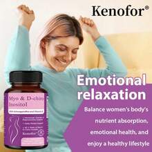 Myo & D-Chiro Inositol - 2000 Mg Per Serving - With Ashwagandha & Vitamin D3 - Hormone, Ovarian & Reproductive Support - 120 Capsules - 1 瓶 - 查看 3