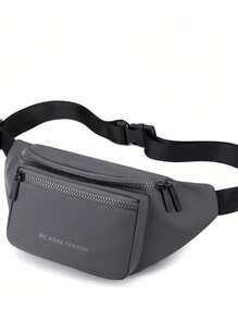 Bolsa de cintura para hombres - Impermeable y de gran capacidad, diseño minimalista y elegante, materiales duraderos para uso en todo tipo de clima, correas ajustables para un uso cómodo, adecuado para el transporte diario, aventuras de viaje. Puede ser un regalo perfecto para el Día del Padre.