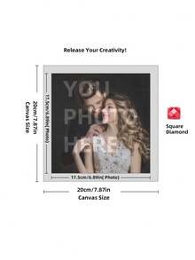 定制 5D DIY 钻石画套装,尺寸可选 - 个性化您的照片、圆形钻石、亚克力工艺、独特的定制照片礼物 - 非常适合家居装饰和情人节 - 彩色 - 查看 64