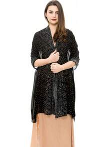 REEMONDE Womens Rhinestones Pashmina Shawls And Wraps Evening Dresses Chiffon Shawl Sparkly Scarf - Đỏ - Xem 8