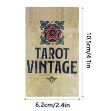 1 副复古塔罗牌，有趣且具有预测性的棋盘游戏，适合节日聚会和户外旅行的纸牌游戏以及圣诞节礼物 - 彩色 - 查看 3