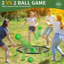 1 套手球弹射器大圆盘 - 投掷球弹跳圆盘 - 多人对战草坪、后院、沙滩排球网运动队比赛球类游戏，适合室内和室外