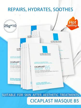 La Roche-Posay MASQUE CICAPLAST B5 Réparation, Hydratation, Apaisement, Convient à la peau après des traitements esthétiques