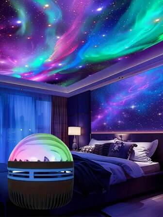 [Magische Melkwegprojector] Noorderlichtprojector, Noorderlicht LED-sfeerprojectielamp, Noorderlicht Melkwegprojector, Geschikt voor kamer, huisdecoratie, thuisbioscoop, cadeaudecoratie, magische projectielamp als cadeau, vakantiefeest
