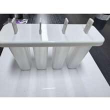 1 pieza Molde de cocina para RV con 4 paletas y tapa, molde infantil lindo de paletas y helado casero DIY, molde de helado de silicona (color aleatorio)