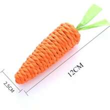 Juguetes Para Gatos, Autoentretenimiento, Dentición De Zanahoria Y Palitos Para Provocar Gatos, Resistente A Mordeduras Y A Los Arañazos, Dentición Y Garra - 橘色 - 查看 2