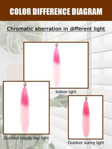 1-2 lọn tóc nối dài 26 inch màu hồng ombre tự làm để tết | Tóc giả thẳng, chịu nhiệt, bồng bềnh dành cho nữ | Thích hợp cho Halloween, Giáng sinh, các bữa tiệc ngày lễ - Nhiều màu - Xem 7