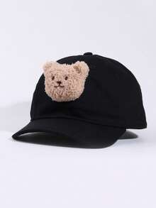 2pcs/Set Cute Bear Design Baseball Cap And Bag Set, Sun Ion UV Protection Hat With Adjustable Strap, Breathable And Comfortable, Suitable For Beach Girls, Trucker Cap Style, Casual And Versatile, Excellent Sun Protection, Ideal Back-To-School Gift - Multicolor - View 6