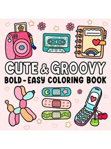 "Cute & Groovy" "Food Drink & Sweets" "Cozy & Cute" "Comfy Patterns" | Puzzle & Stress Relief | Adult Coloring Book | Features Simple Adorable Pet Illustrations And Cozy Scenes Of Daily Items, Dessert Baking, Cute Drinks, Etc. | Exquisite Patterns With Clear Lines. Coloring Book | Perfect As Father's Day, Graduation Season, And Children's Birthday Gifts.,Back To School,School Supplies