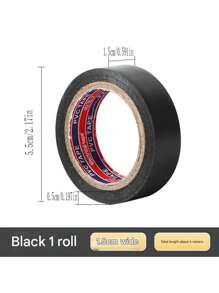 Taśma elektryczna 2/5/10/20-częściowa, trudnopalna, odporna na wysokie temperatury taśma elektryczna do użytku wewnątrz i na zewnątrz, wysokiej jakości czarna taśma wodoodporna, wodoodporna samoprzylepna taśma elektryczna z PVC, czarna izolacja przewodów elektrycznych, trudnopalna taśma plastikowa, elektryczna, wysokonapięciowa, wielofunkcyjna, wodoodporna, samoprzylepna taśma elektryczna z PVC