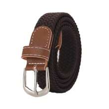 Woven Elastic Seamless Invisible Buckle-Free Adjustable Stretch Canvas Jeans Belt Casual Waist Band For Men & Women