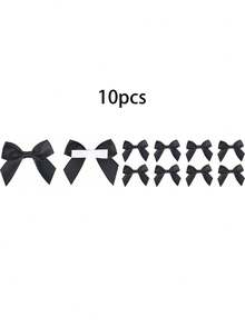 10Pcs Mini Satin Ribbon Bows Self Adhesive Satin Bows Cute Small Ribbon Tiny Bows For Gift Wrapping Tiny Bows Tiny Bows For Christmas Craft Birthday Party Wedding Decorations - Multicolor - View 10