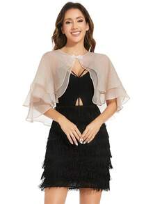 Women's Sheer Shawls And Wraps Evening Dresses Soft Wedding Cape Lightweight Bridesmaid Scarves Cover Up - Sâm panh - Xem 5