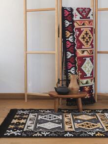 Alfombra grande para sala de estar con patrones tradicionales, lavable, alfombras de área modernas para dormitorio y sala de estar - Rojo - Ver 4