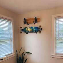 Skateboard Wall Mount Display Rack Skateboard Wall Rack Display Rack Hanging Rack Skateboard Wall Mount Wall Mounted Metal Hanger 1 Pair For Women Storage Organizer Travel Essentials Back To School Dormitory Storage