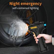 leowin Cordless Digital Tire Inflator, Portable Air Compressor With Auto-Shutoff, Accurate Pressure LCD Display, For Car, Motorcycle, Bike, Ball - Compact, Rechargeable, Compact And Lightweight Design - 无线 - 查看 4