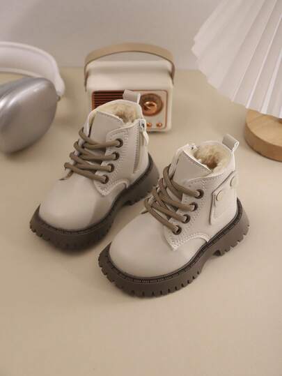 Children's Snow Boots, Boys & Girls, Autumn/Winter New Arrival, With Strap, Thick Insulation, Lightweight & Fashionable Outdoor Snow Boots