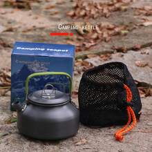 Outdoor Camping Coffee Pot, Portable Tea Kettle For Hiking, Fishing, Picnic, Travel, Boiling Water - Dark Grey - View 1