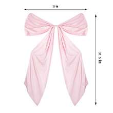 1pc Satin Black, Pink, White, Gold Bow Decor, Suitable For Party Decorations On Dining Table, Wall, Home, Wedding, Graduation, Bachelorette, Birthday Celebration, Gifts For Girls/Women - Multicolor - View 7