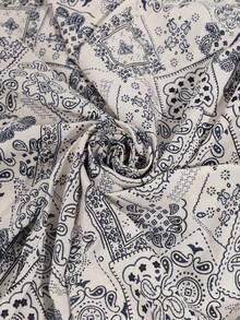 1 件男士时尚碎花植物佩斯利随机印花波西米亚风手帕，适合日常外出、旅行、派对搭配