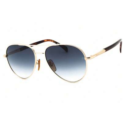 Mens Aviator Gold Brown Horn Sunglasses With Dark Grey Sf Lens  DB 1118/G/S 0T5U 9O