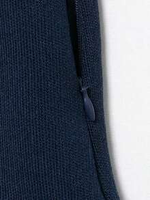 Seelio New Spring/Summer Women's Pleated Patchwork Knit Mini Skirt - Navy Blue - View 10
