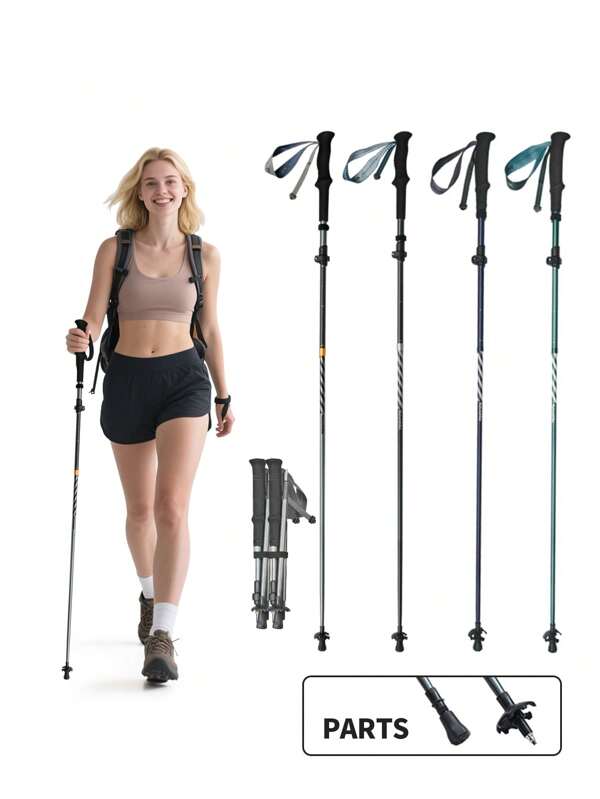 Naturehike 5-Section Carbon Fiber+Aluminum Alloy Foldable Telescopic Hiking Pole, Longwind PRO/UL, Ultra-Light Trekking Stick, Portable For Hiking & Backpacking