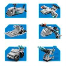 Bloques de construcción 8 en 1 de la fuerza policial especial, brigada de bomberos, policía, tanque militar de partículas pequeñas, juguetes educativos de rompecabezas para niños, robot transformable, desarrollo de inteligencia, regalo de cumpleaños para niños y niñas